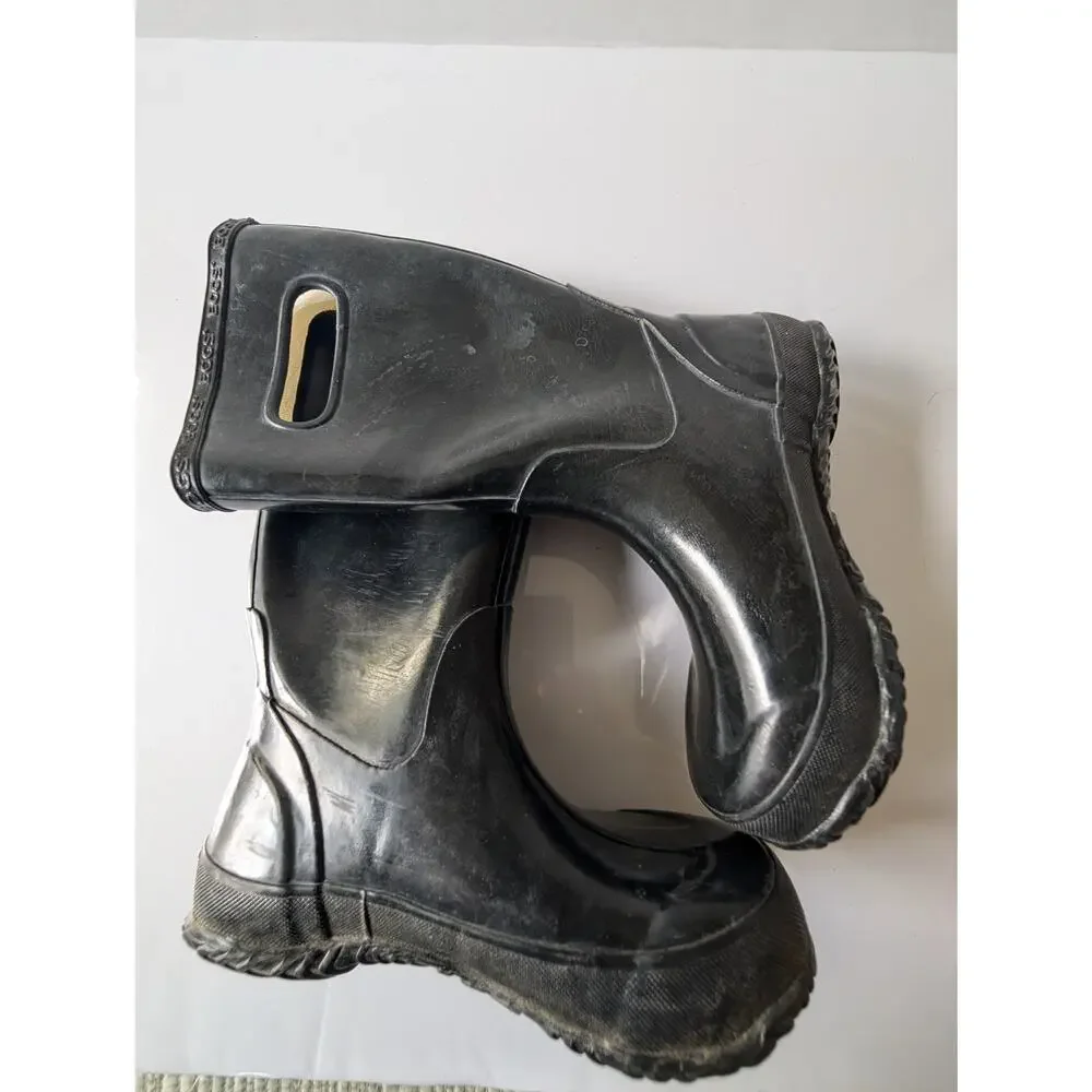 BOGS Rubber Waterproof Rain Snow Boots‎ 71325 Black Youth 2